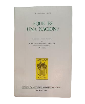 Renan, Ernesto.- ¿QUÉ ES UNA NACIÓN?