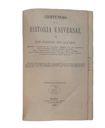 Ibo Alfaro, Manuel.- COMPENDIUM OF UNIVERSAL HISTORY