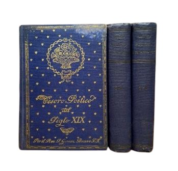 Gómez-Bravo, Vicente.- TESORO POÉTICO DEL SIGLO XIX (VI TOMOS EN 3 VOLS.)
