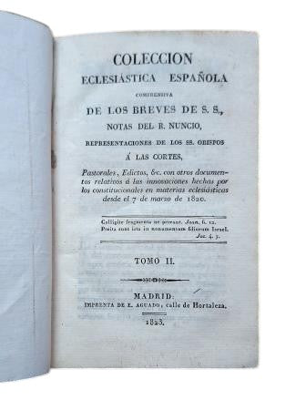 COLECCIÓN ECLESIÁSTICA ESPAÑOLA COMPRENSIVA DE LOS BREVES DE S. S. TOMO II