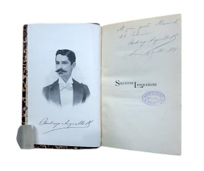 Argüello, Santiago.- SILUETAS LITERARIAS (Primera edición, dedicada)
