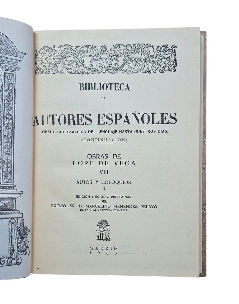 Vega, Lope de.- AUTOS Y COLOQUIOS (3 VOLS.)