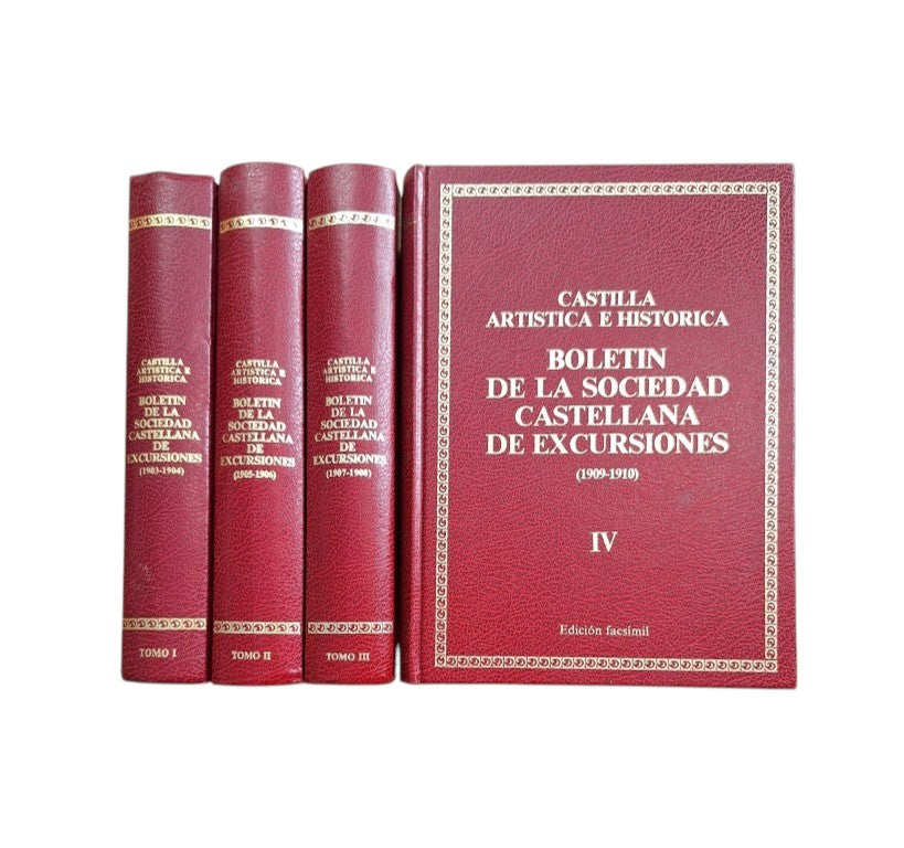 VV.AA.- BOLETÍN DE LA SOCIEDAD CASTELLANA DE EXCURSIONES (I-II-III-IV) FACSÍMIL