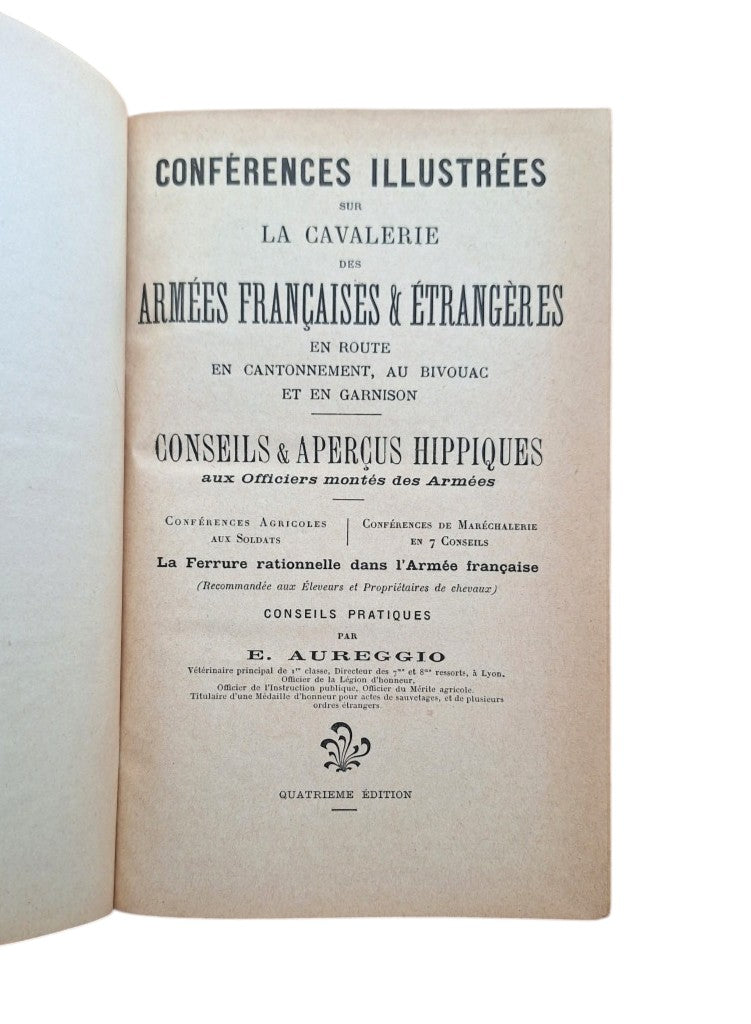 Aureggio, Eugène.- CONFÉRENCES ILLUSTRÉES SUR LA CAVALERIE DES ARMÉES FRANÇAISES & ÉTRANGÈRES