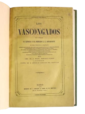 Rodríguez-Ferrer, Miguel.- THE BASQUES. THEIR COUNTRY, THEIR LANGUAGE AND PRINCE II BONAPARTE