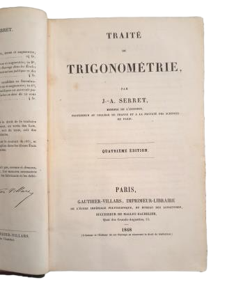 Serret, J.-A.-TRAITÉ DE TRIGONOMÉTRIE