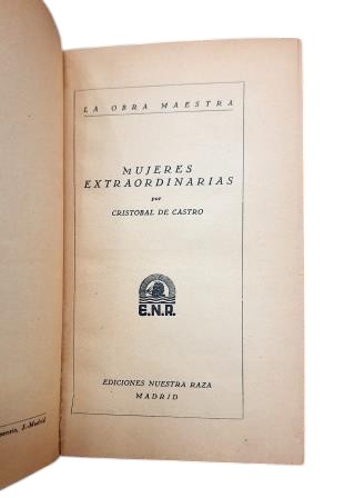 Castro, Cristóbal de.- EXTRAORDINARY WOMEN