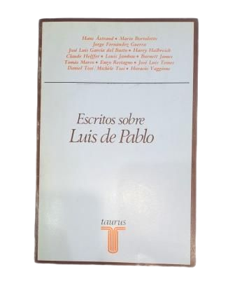 VV.AA.- ESCRITOS SOBRE LUIS DE PABLO