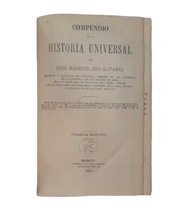 Ibo Alfaro, Manuel.- COMPENDIO DE HISTORIA UNIVERSAL