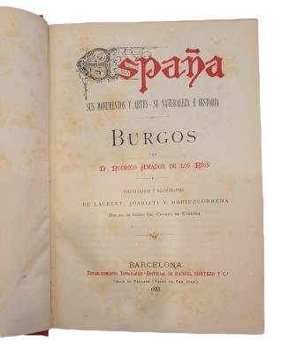 Amador de los Ríos, Rodrigo.- BURGOS