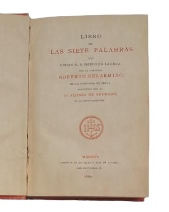 Belarmino, Roberto.- LIBRO DE LAS SIETE PALABRAS