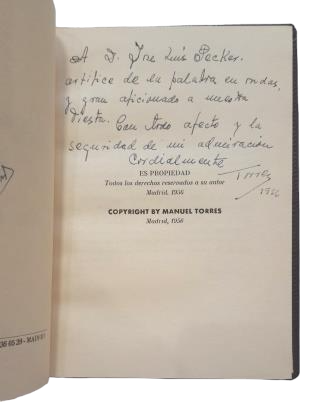 Torres, Manuel.- BALLADES DE LA CORRECTION ET DU CHANT