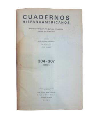 CUADERNOS HISPANOAMERICANOS 304 - 307. HOMENAJE A MANUEL Y ANTONIO MACHADO.