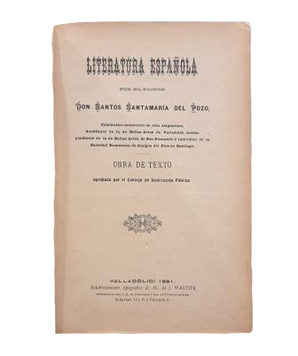 Santamaría del Pozo, Santos.- LITTÉRATURE ESPAGNOLE