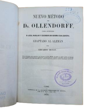 Benot, E.- NUEVO MÉTODO DEL DR. OLLENDORF ADAPTADO AL ALEMÁN