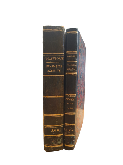 Benot, E. - LA NOUVELLE MÉTHODE DU DR OLLENDORF ADAPTÉE À L'ALLEMAND. GRAMMAIRE + CORRIGÉ DES SUJETS