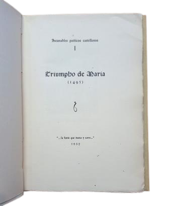 Martínez de Ampíes.- TRIUMPH OF MARÍA