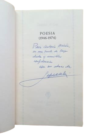 Luis, Leopoldo de.- POESÍA 1946-1974 (Dedicado)