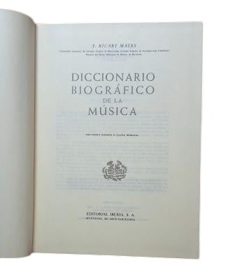 Ricart Matas, J.- DICCIONARIO BIOGRÁFICO DE LA MÚSICA