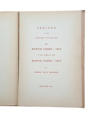 Hernández, José.- EL GAUCHO MARTÍN FIERRO (Facsimile edition)