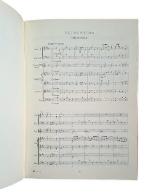 Ramón de la Cruz &amp; Luigi Boccherini.- CLEMENTINA. LIBRETTO AND SCORE.