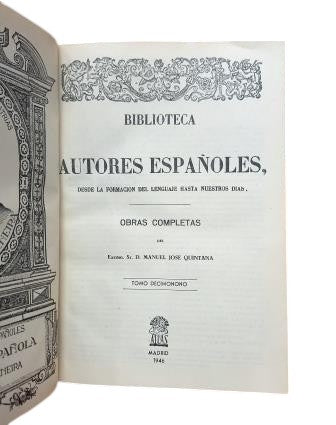 Quintana, Manuel José.- OBRAS COMPLETAS