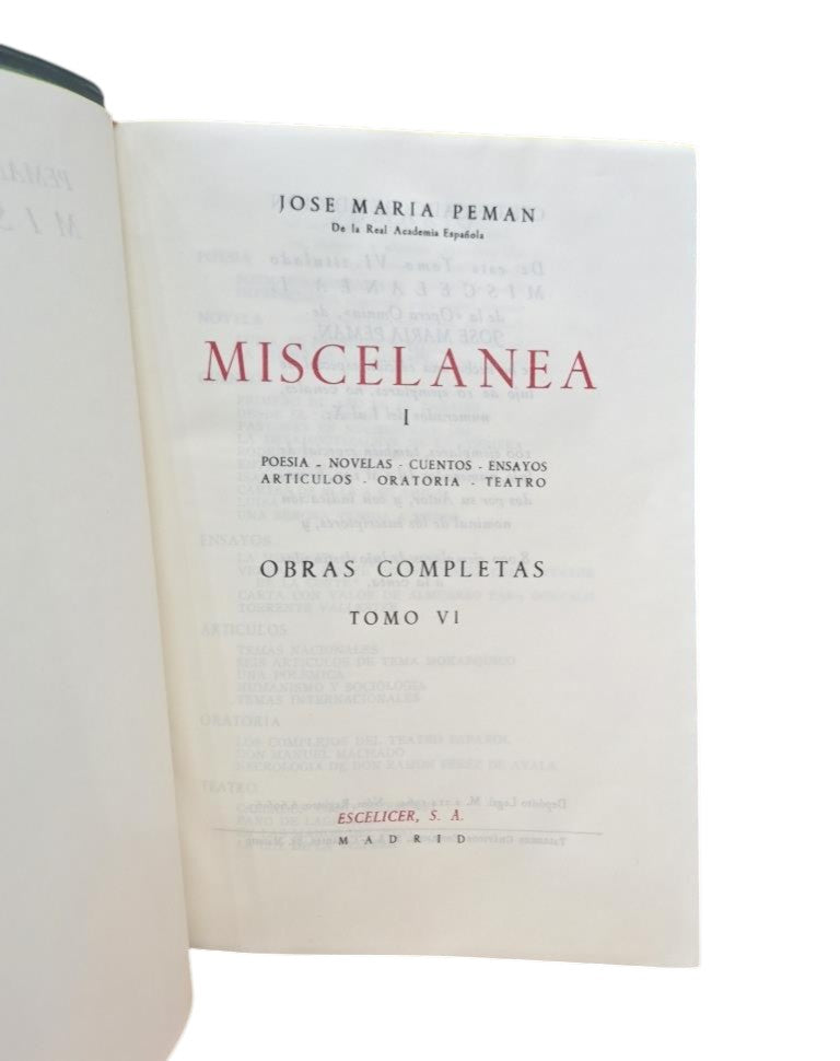 Pemán, José María.- DIVERS (I - II)