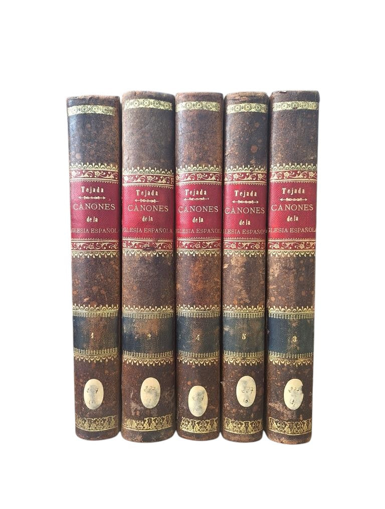 González, F. A.- COLECCIÓN DE CÁNONES DE LA IGLESIA ESPAÑOLA (5 TOMOS)