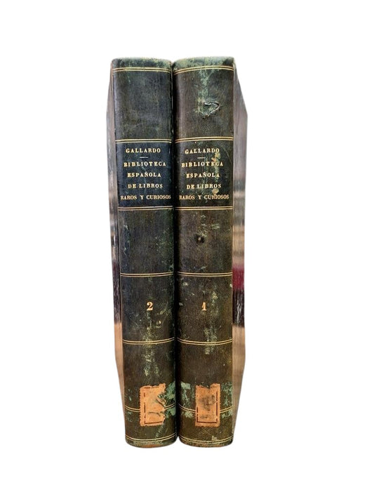 Gallardo, Bartolomé J.- ENSAYO DE UNA BIBLIOTECA ESPAÑOLA DE LIBROS RAROS Y CURIOSOS (I - II)