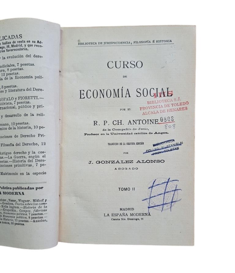 Antoine, Ch.- SOCIAL ECONOMY COURSE (I - II)