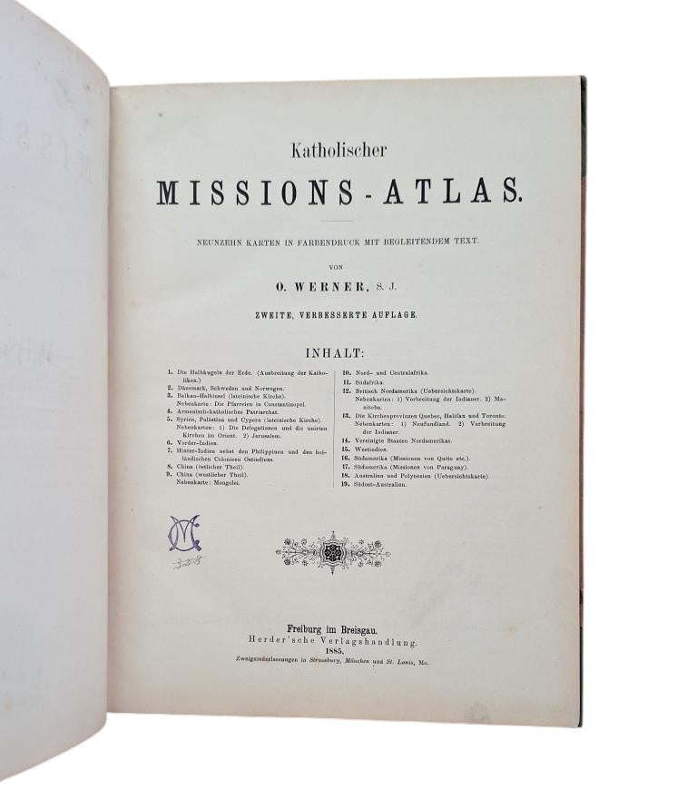 Werner, O.- KATHOLISCHER MISSIONS-ATLAS