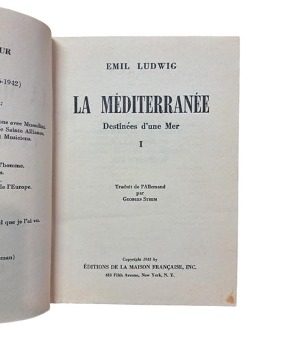 Ludwig, Emil.- LA MÉDITERRANÉE. DESTINÉES D'UNE MER (2 VOLS)