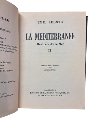 Ludwig, Emil.- LA MÉDITERRANÉE. DESTINÉES D'UNE MER (2 VOLS)