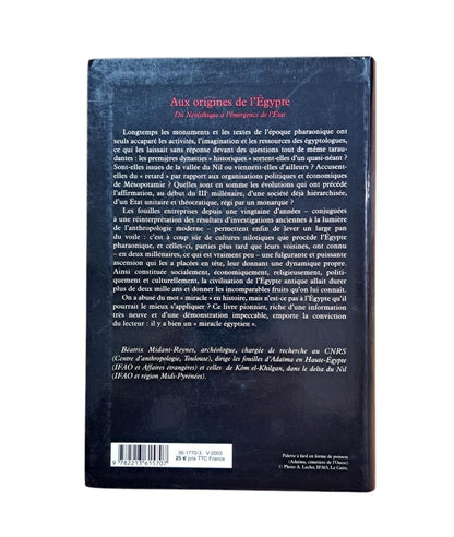 Midant-Reynes, Béatrix.- AUX ORIGINES DE L'ÉGYPTE. DU NÉOLITHIQUE À L'ÉMERGENCE DE L'ÉTAT