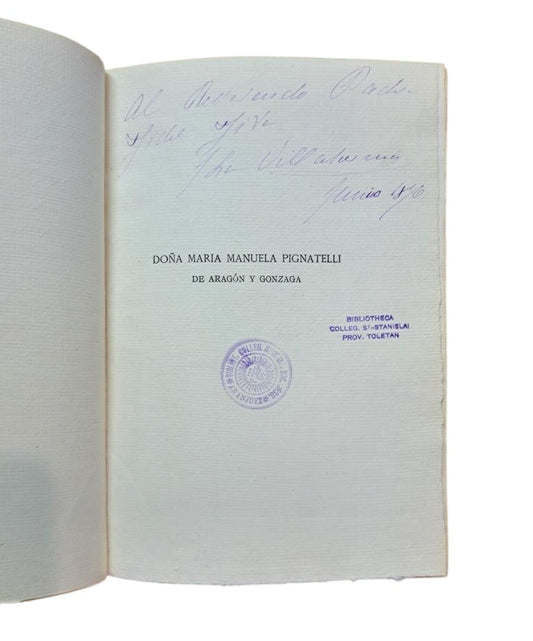 Ortí y Brull, V.- DOÑA MARÍA MANUELA PIGNATELLI DE ARAGÓN Y GONZAGA, DUQUESA DE VILLAHERMOSA