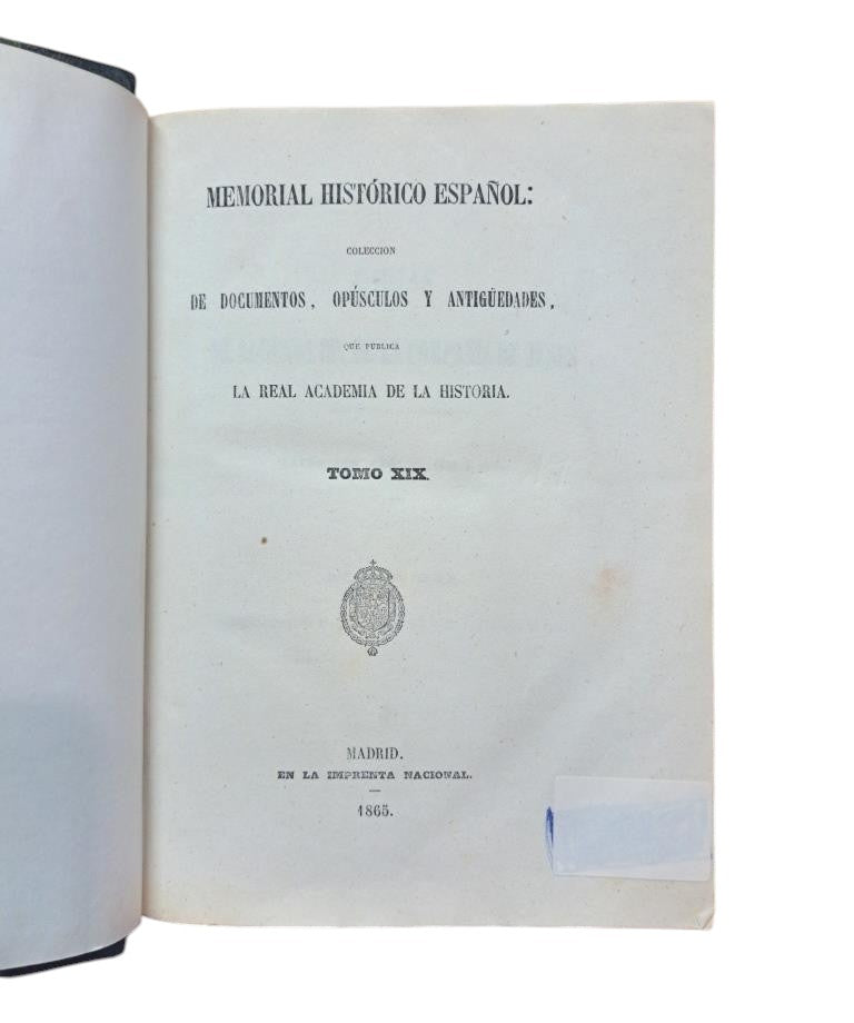SPANISH HISTORICAL MEMORIAL. VOLUME XIX. LETTERS FROM SOME FATHERS OF THE SOCIETY OF JESUS ​​(VOLUME VII)