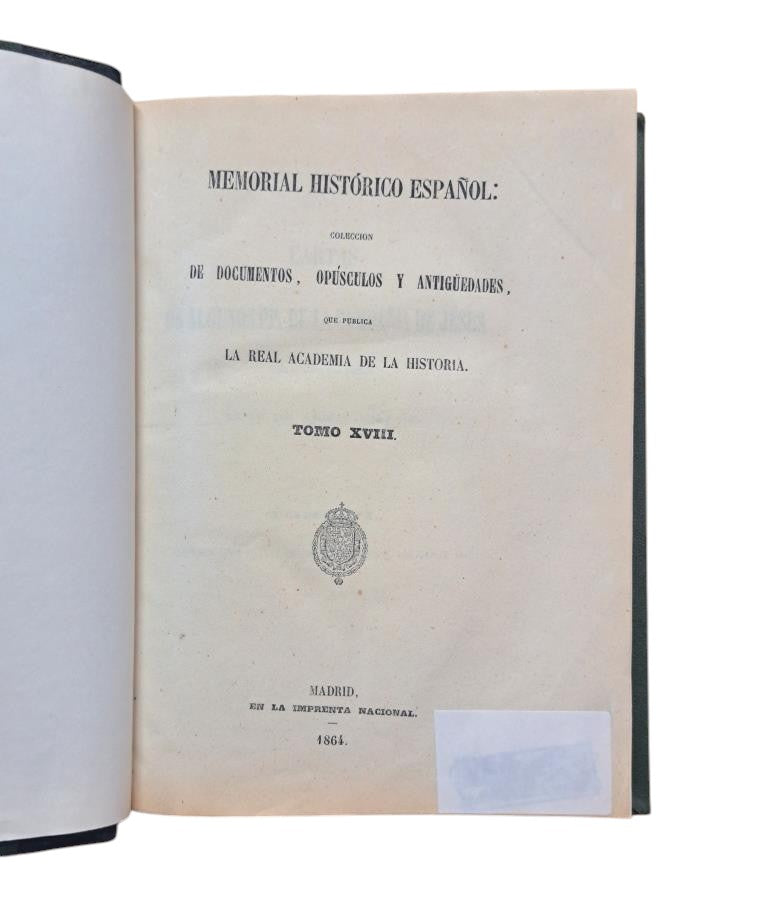 SPANISH HISTORICAL MEMORIAL. VOLUME XVIII. LETTERS FROM SOME FATHERS OF THE SOCIETY OF JESUS ​​(VOLUME VI)