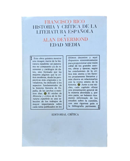 Deyermond, Alan.- EDAD MEDIA