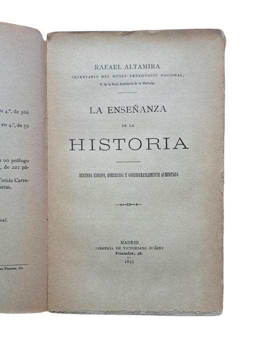 Altamira, Rafael.- LA ENSEÑANZA DE LA HISTORIA