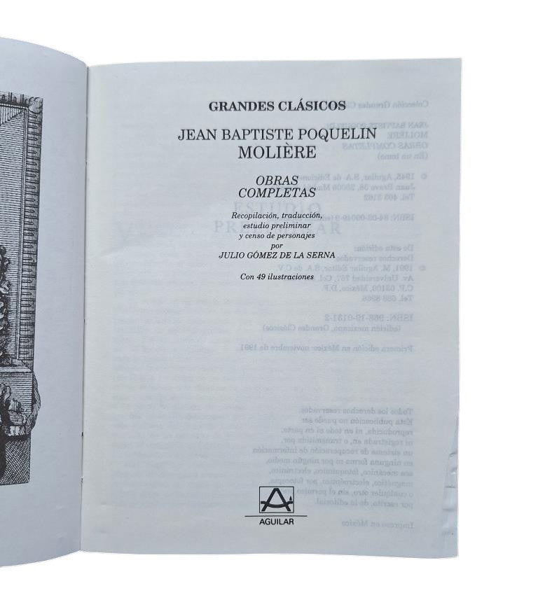 Poquelin, Jean-Baptiste (Molière).- OBRAS COMPLETAS