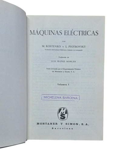 Kostenko, M &amp; Piotrovsky. L.- ELECTRICAL MACHINES (I-II)