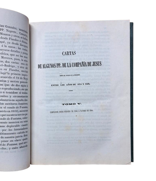 SPANISH HISTORICAL MEMORIAL. VOLUME XVII. LETTERS FROM SOME FATHERS OF THE SOCIETY OF JESUS ​​(VOLUME V)