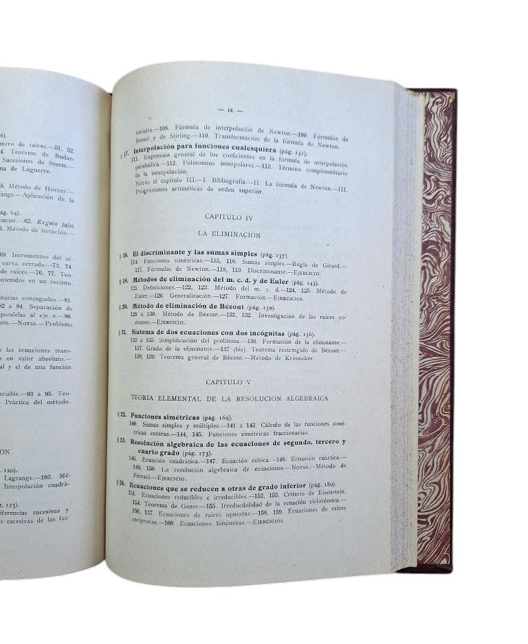 Rey Pastor, J.- LEÇONS D'ALGÈBRE