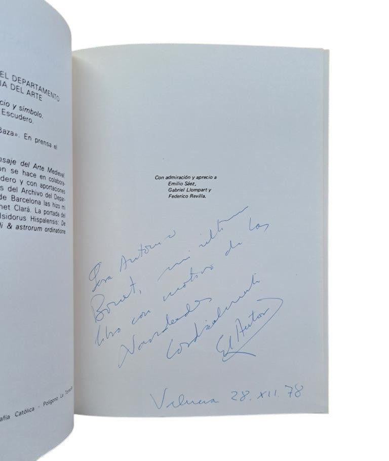 Sebastián López, Santiago.- MESSAGE OF MEDIEVAL ART (Dedicated)