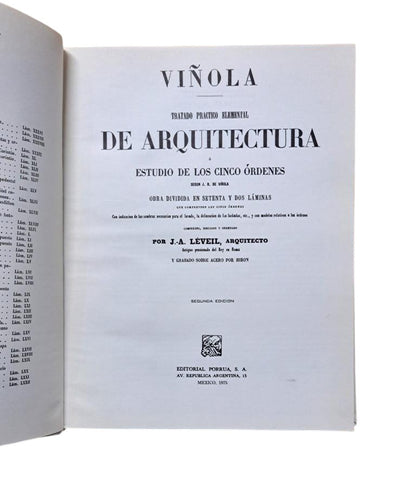 Viñola &amp; Léveil - Elementary Practical Treatise on Architecture or Study of the Five Orders