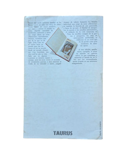 Dear Baroja, Julio.- THE BAROJA FAMILY (FAMILY MEMOIRS)