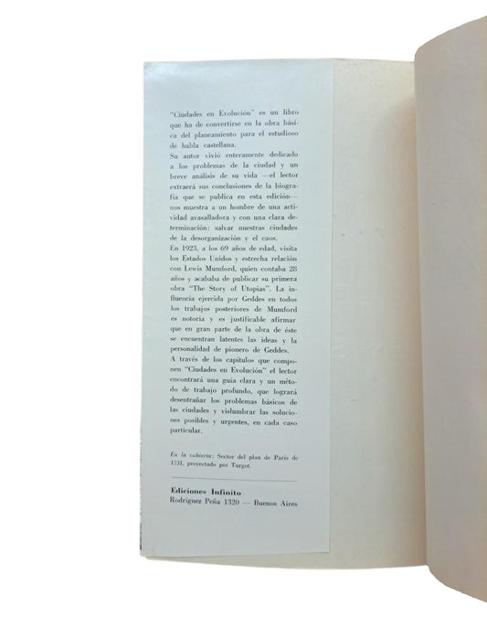 Geddes, Patrick.- CIUDADES EN EVOLUCIÓN