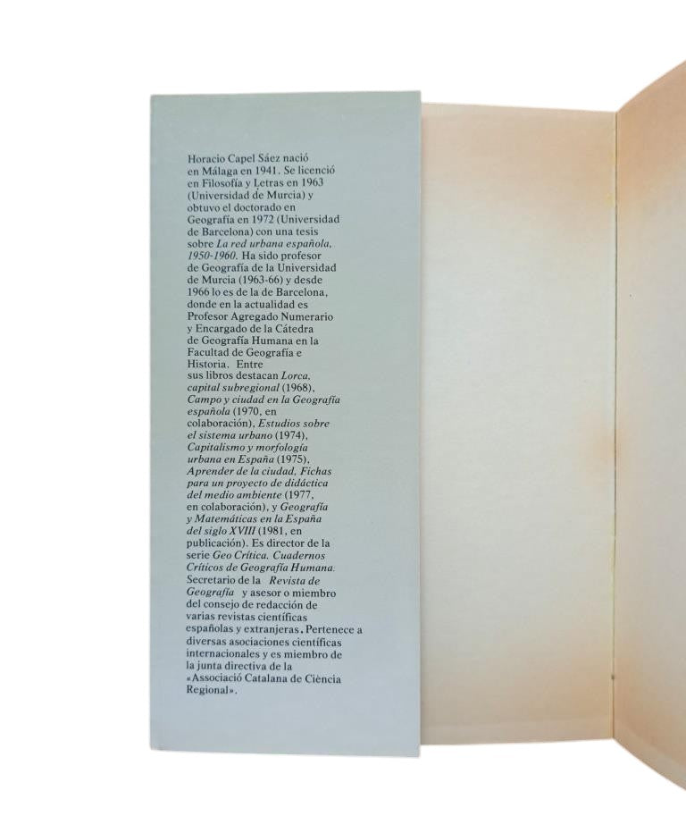 Capel, Horacio.- PHILOSOPHY AND SCIENCE IN CONTEMPORARY GEOGRAPHY. AN INTRODUCTION TO GEOGRAPHY