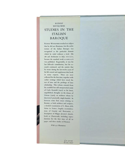 Wittkower, Rudolf.- STUDIES IN THE ITALIAN BAROQUE