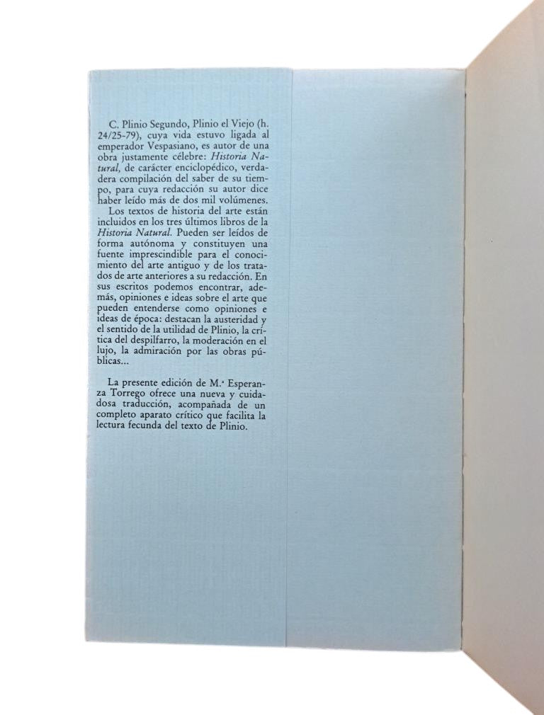 Plinio.- TEXTOS DE HISTORIA DEL ARTE